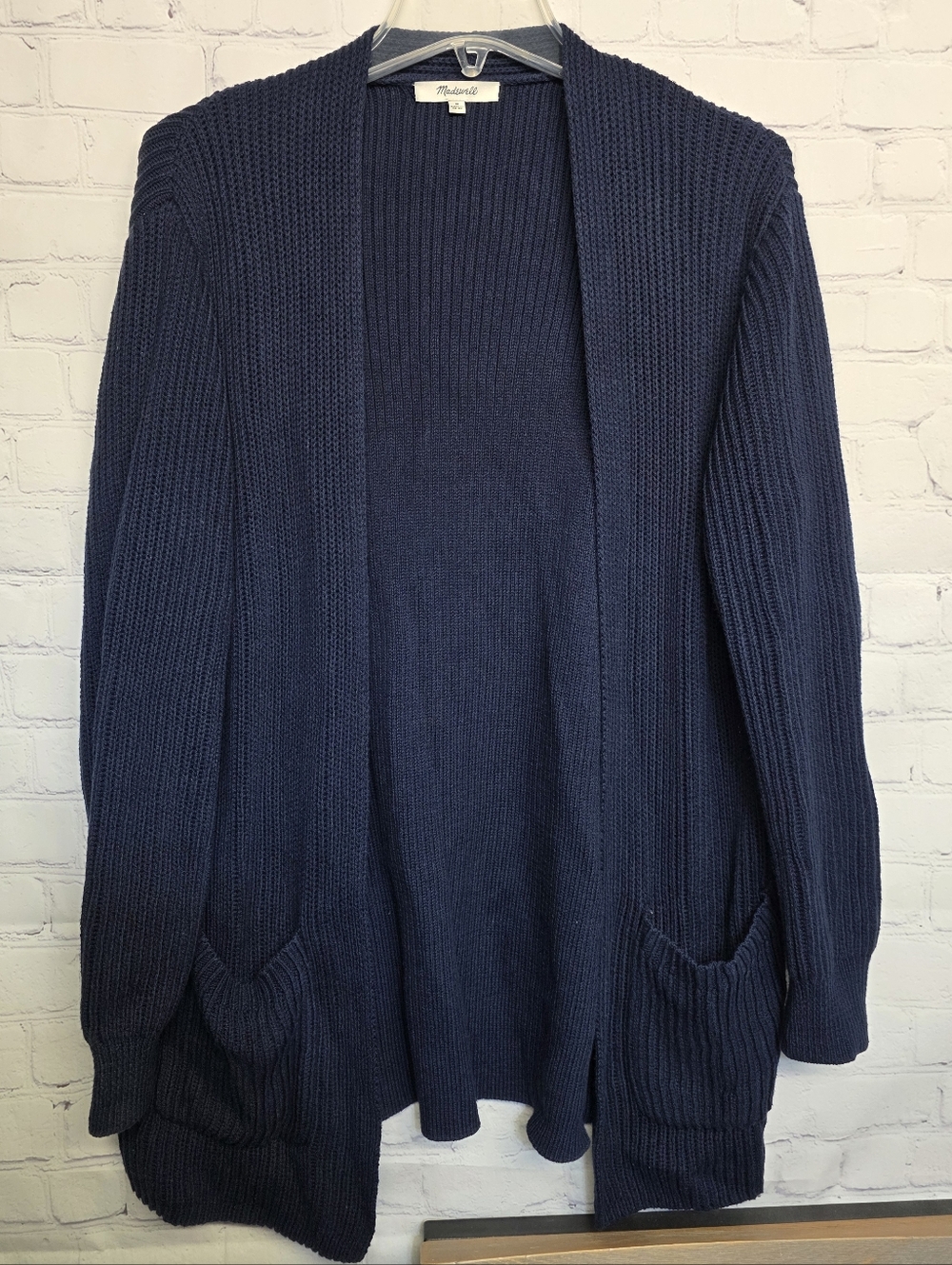Madewell Dark Navy Ribbed Knit Cardigan